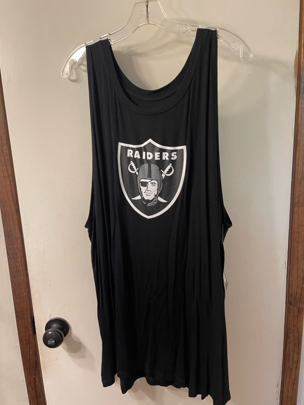 NFL Raiders Black Tank Top with White Logo Sz.4X #138